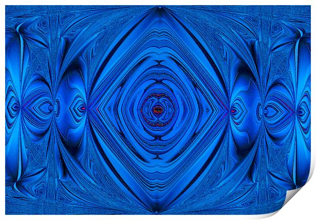 A Blue Extreme Abstract. Print by paulette hurley