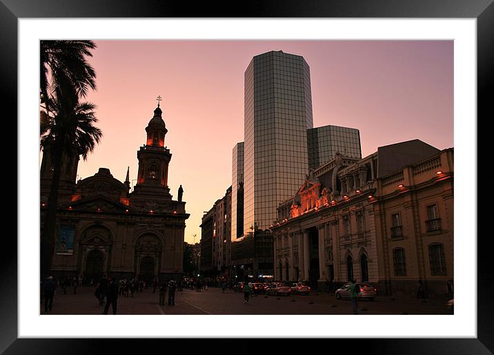 Plaza de Armas, Santiago Framed Mounted Print by David Gardener