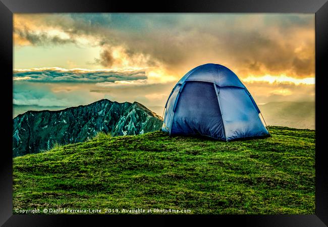 Tent at Top of Mountain, Quilotoa, Ecuador Framed Print by Daniel Ferreira-Leite