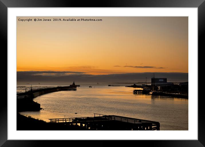 Dawn on the River Blyth in Northumberland. Framed Mounted Print by Jim Jones