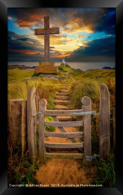 Llanddwyn Island Sunset Anglesey Framed Print by Adrian Evans