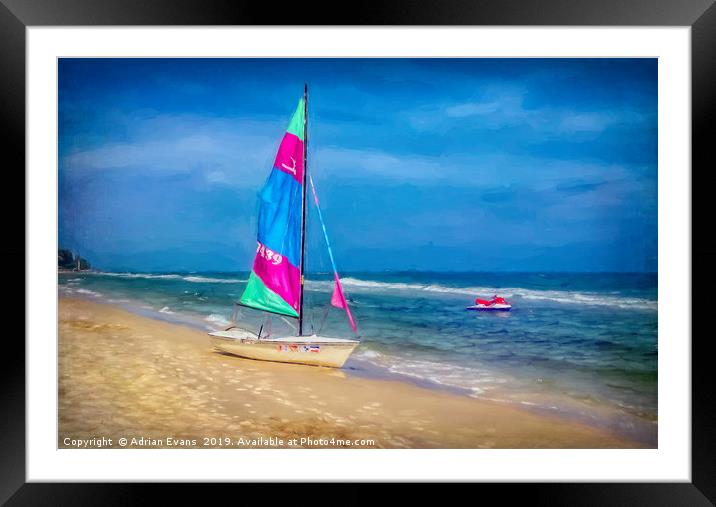 Sail Away Framed Mounted Print by Adrian Evans