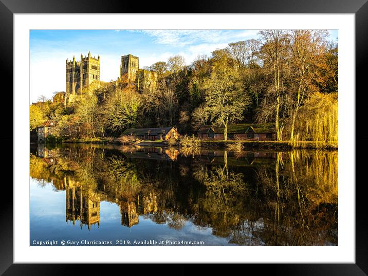 Reflections at Durham Cathedral Framed Mounted Print by Gary Clarricoates
