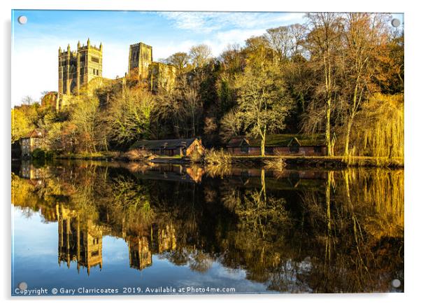 Reflections at Durham Cathedral Acrylic by Gary Clarricoates