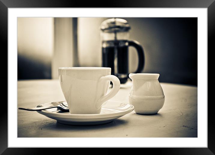 Coffee for One Framed Mounted Print by Chris Walker