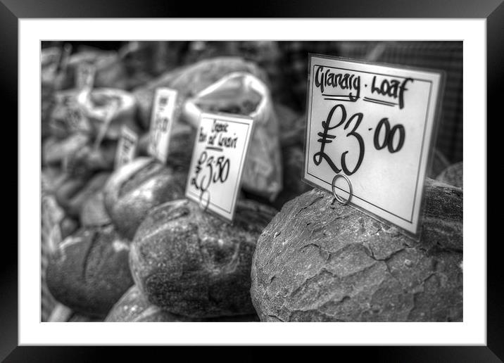 West Malling Market - The price of bread Framed Mounted Print by Jonathan Pankhurst
