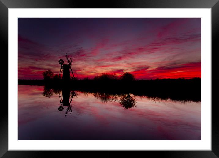 Stunning Norfolk Sunset mark 2 Framed Mounted Print by Paul Macro