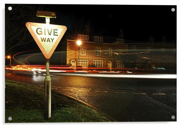Give Way Acrylic by Daniel Cowee