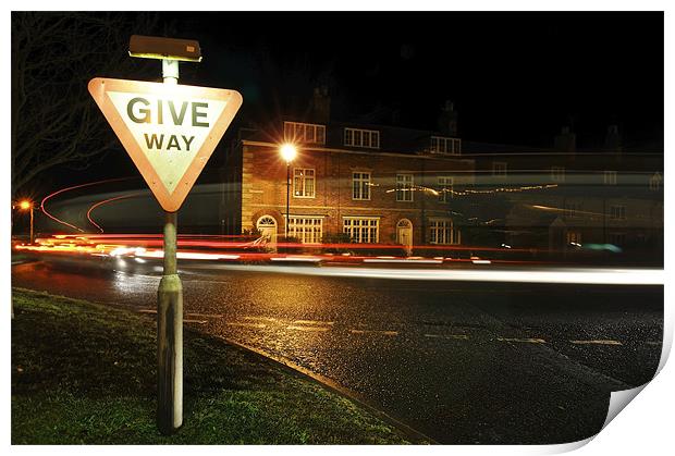 Give Way Print by Daniel Cowee