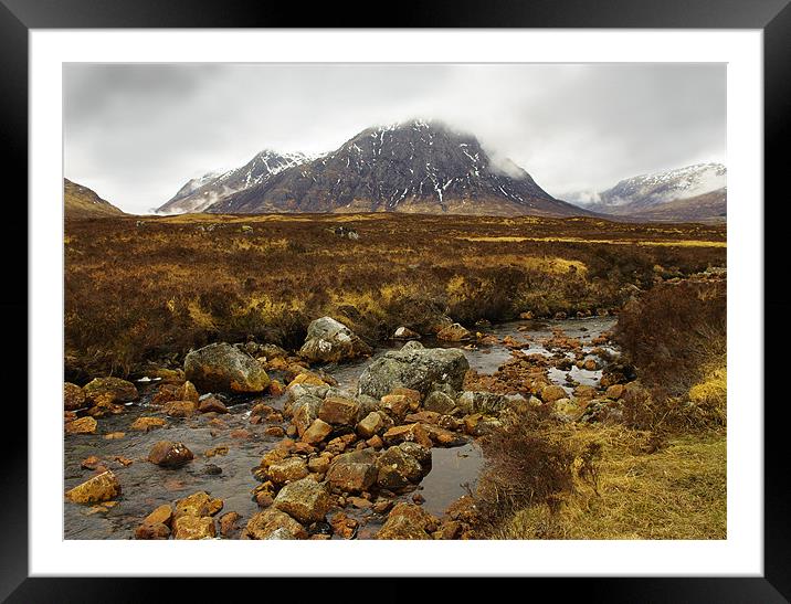 Across the Moor to Buachaille Etive Mor Framed Mounted Print by Jacqi Elmslie