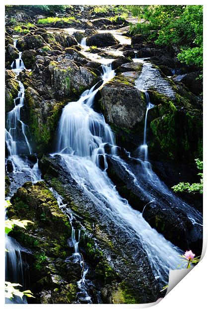 Waterfall Wales Print by Kerim Mehmet