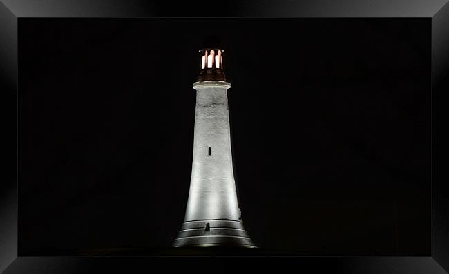 Ulverston Hoad Monument at Night Framed Print by Paul Leviston