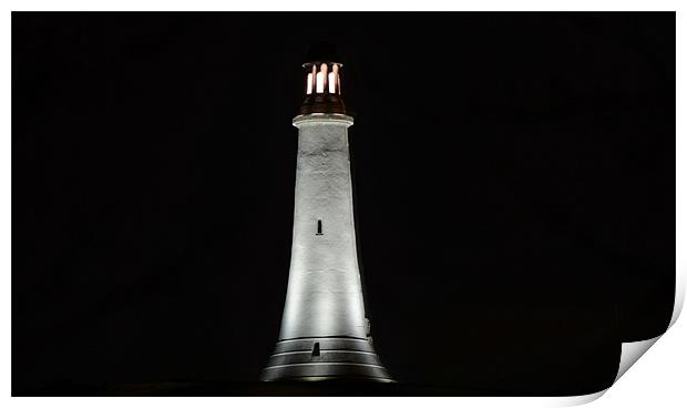 Ulverston Hoad Monument at Night Print by Paul Leviston
