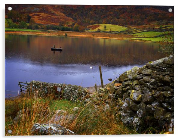 England: Watendlath tarn, Cumbria Acrylic by David Bigwood