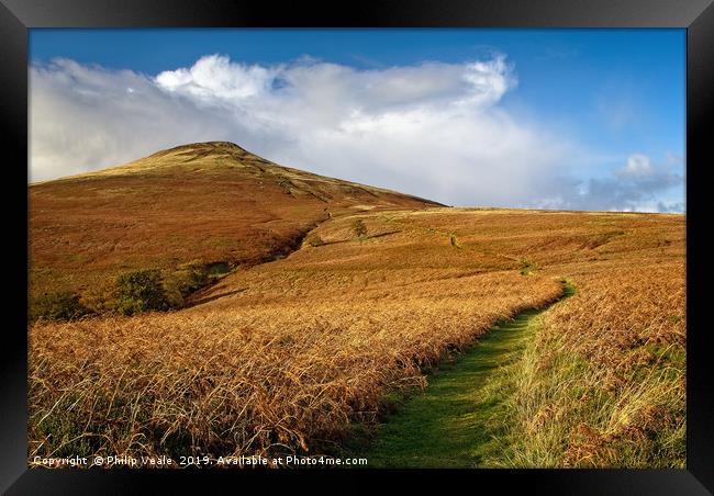 Sugar Loaf Mountain in Autumn Embrace. Framed Print by Philip Veale
