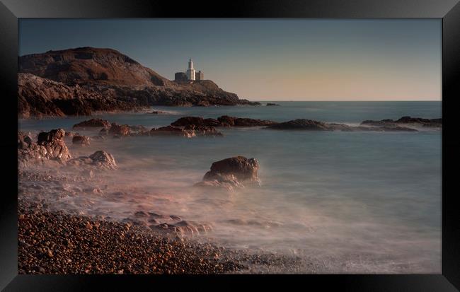 A peaceful morning at Bracelet Bay Framed Print by Leighton Collins
