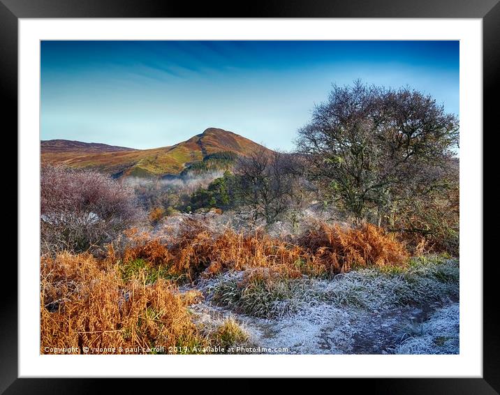 Winter on Inchcailloch, Loch Lomond - Conic Hill Framed Mounted Print by yvonne & paul carroll