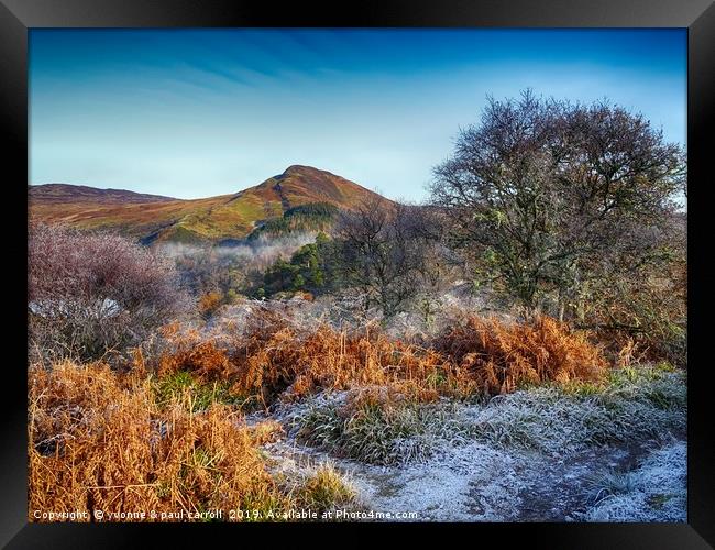 Winter on Inchcailloch, Loch Lomond - Conic Hill Framed Print by yvonne & paul carroll