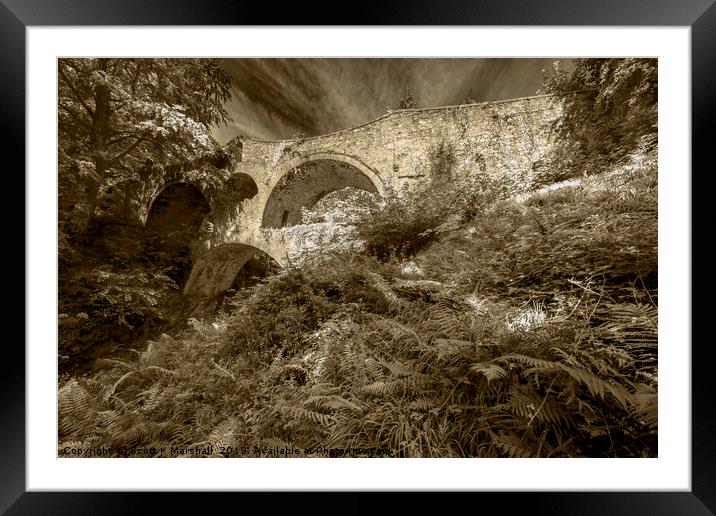Craigmin Bridge Infrared Framed Mounted Print by Scott K Marshall