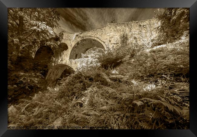 Craigmin Bridge Infrared Framed Print by Scott K Marshall