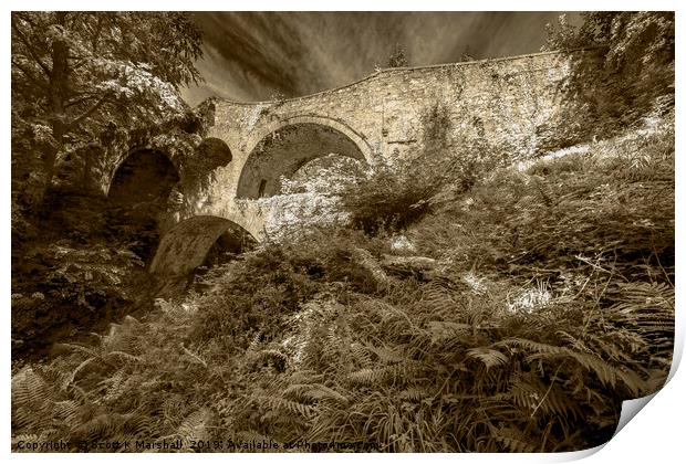 Craigmin Bridge Infrared Print by Scott K Marshall