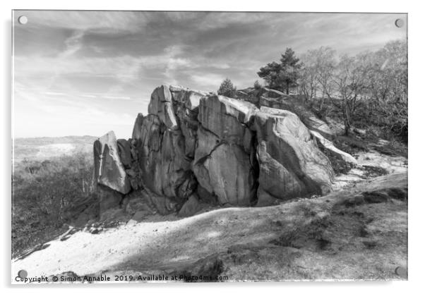 Big Old Rock Acrylic by Simon Annable