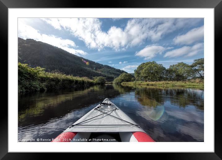 Kayaking On The Cur Framed Mounted Print by Ronnie Reffin