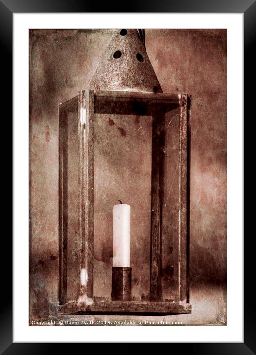 Vintage Lamp Framed Mounted Print by David Pyatt