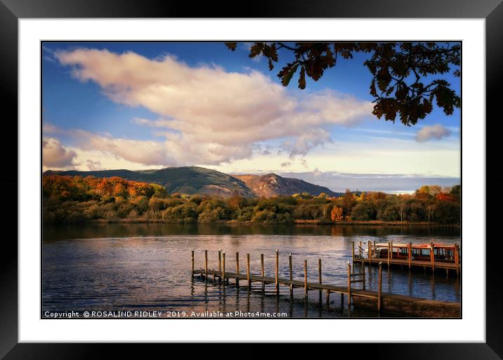 " Peaceful Derwentwater " Framed Mounted Print by ROS RIDLEY