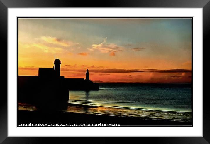 "Sunset at Whitehaven" Framed Mounted Print by ROS RIDLEY