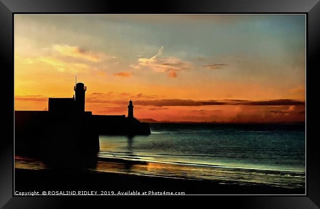 "Sunset at Whitehaven" Framed Print by ROS RIDLEY