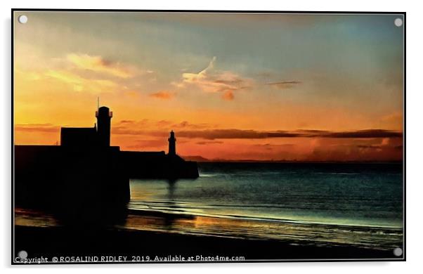 "Sunset at Whitehaven" Acrylic by ROS RIDLEY