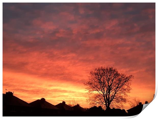 Red sky morning  Print by Jonathan Thirkell