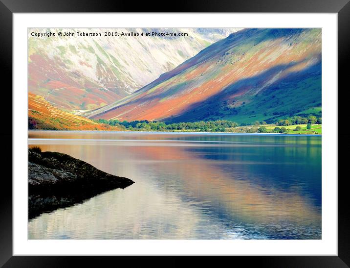 Lake Wastwater, Cumbria Framed Mounted Print by John Robertson