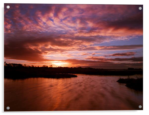 Aberlady Bay Sunset Acrylic by Keith Thorburn EFIAP/b
