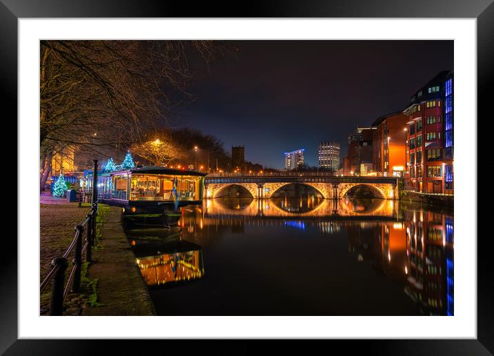 Christmas at Bristol bridge Framed Mounted Print by Dean Merry