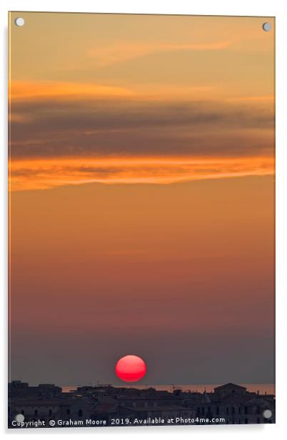 Tropea sunset Acrylic by Graham Moore