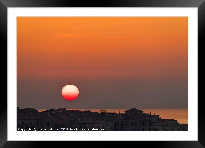 Tropea sunset Framed Mounted Print by Graham Moore