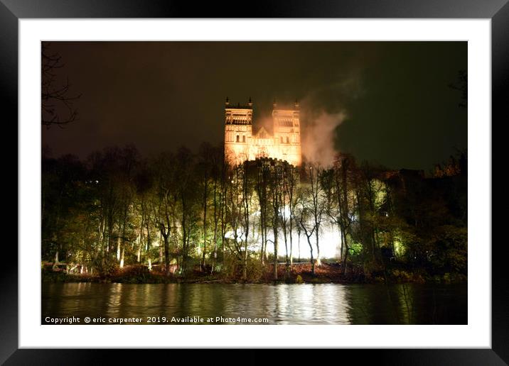 Durham cathederal Lumiere Framed Mounted Print by eric carpenter