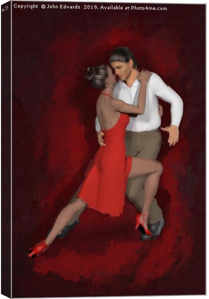 Passionate Rumba Dance Canvas Print by John Edwards