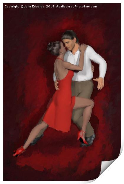 Passionate Rumba Dance Print by John Edwards