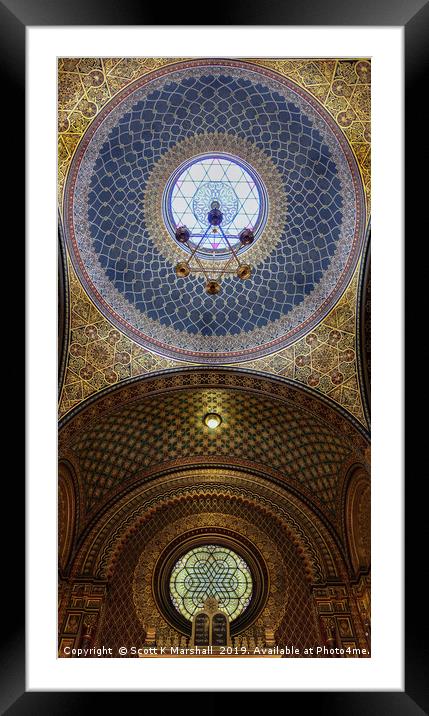 Spanish Synagogue Framed Mounted Print by Scott K Marshall