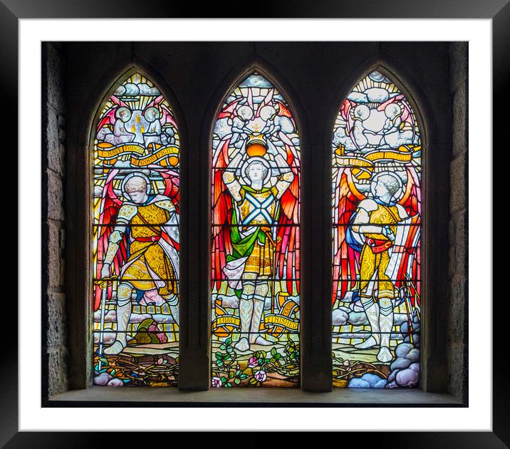 St Conan's Stained Glass Framed Mounted Print by Scott K Marshall