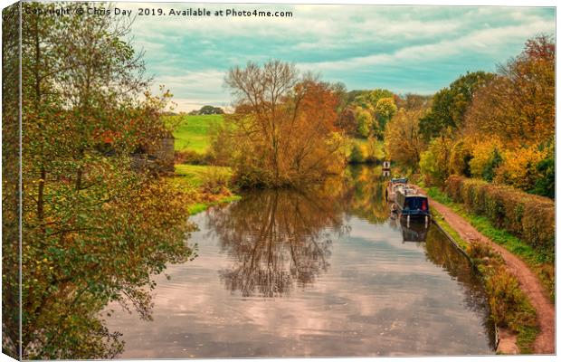 Autumn by Stockers Lock Canvas Print by Chris Day