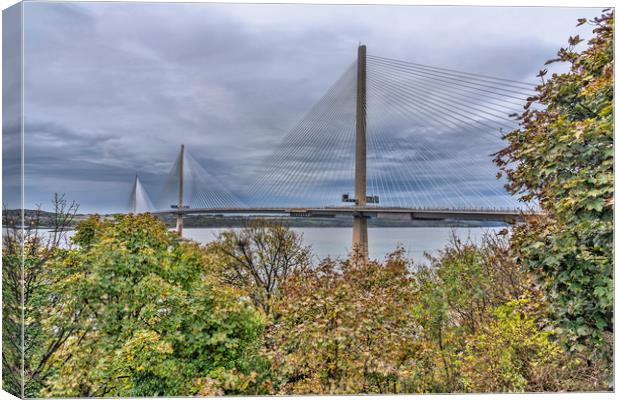 The Queensferry Crossing Canvas Print by Valerie Paterson