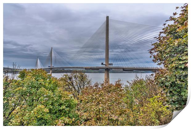 The Queensferry Crossing Print by Valerie Paterson