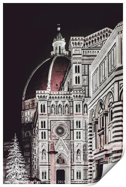 Santa Maria del Fiore Cathedral, Florence Print by Daniel Ferreira-Leite