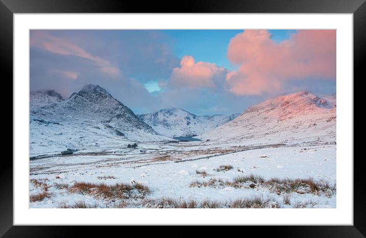 The Ogwen Valley - Mid Winter Framed Mounted Print by Rory Trappe