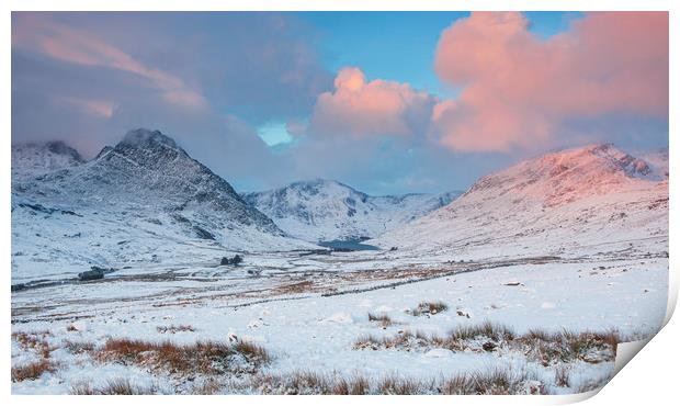 The Ogwen Valley - Mid Winter Print by Rory Trappe