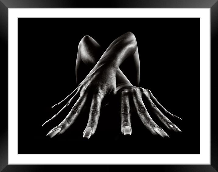 Figurative Body Parts Framed Mounted Print by Johan Swanepoel